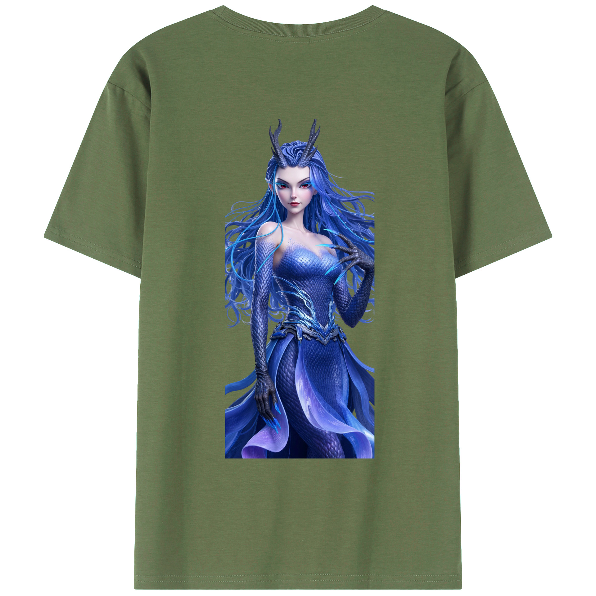 （画像用） Ne Zha 2 ナタ 魔童の大暴れ 綿100％ メンズ半袖Tシャツ（バックプリント） 通気性